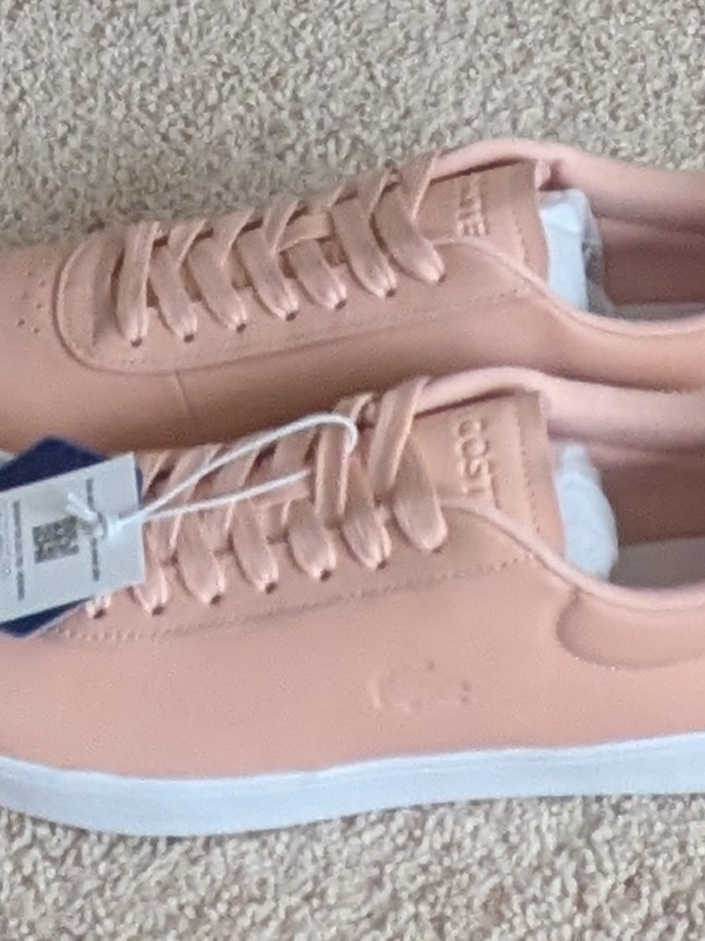 Lacoste Baseshot Evo Women's neakers Pink/ White. 10M New With Box - Picture 3 of 6